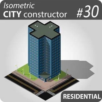 Modern isometric house Stock Illustration