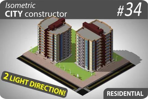 Modern isometric house Stock Illustration