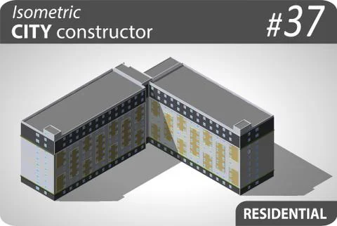 Modern isometric house Stock Illustration