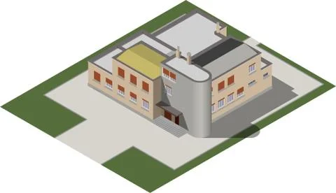 Modern isometric house Stock Illustration