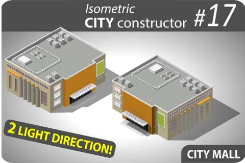 Modern isometric mall Stock Illustration