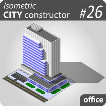 Modern isometric skyscraper Stock Illustration