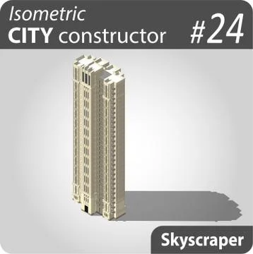 Modern isometric skyscraper Stock Illustration