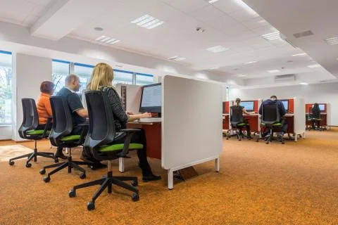 Modern IT classroom Stock-Fotos