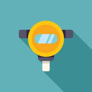 Modern jackhammer with yellow handle vibrating on blue background Illustration
