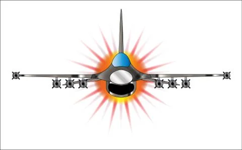 Modern Jet Fighter Stock Illustration