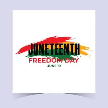 Modern Juneteenth Flag Composition Banner Background Stock Illustration