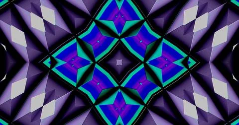 Modern Kaleidoscope Computer Generated Abstract Digital Pattern Background 스톡 일러스트