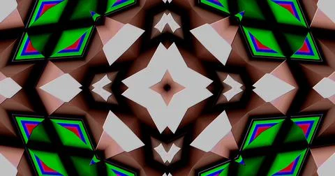 Modern Kaleidoscope Computer Generated Abstract Digital Pattern Background 스톡 일러스트