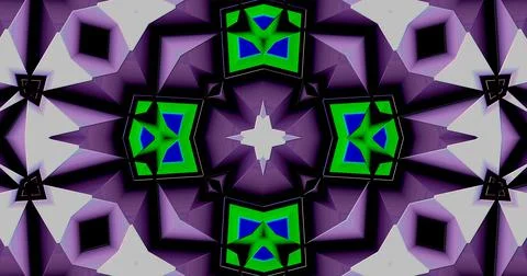 Modern Kaleidoscope Computer Generated Abstract Digital Pattern Background 스톡 일러스트