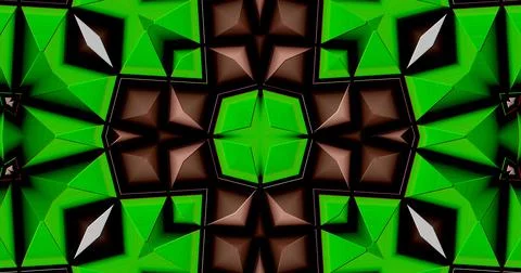 Modern Kaleidoscope Computer Generated Abstract Digital Pattern Background 스톡 일러스트