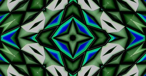 Modern Kaleidoscope Computer Generated Abstract Digital Pattern Background 스톡 일러스트
