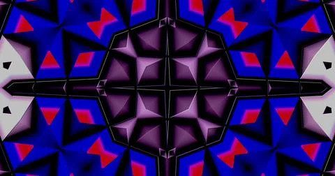 Modern Kaleidoscope Computer Generated Abstract Digital Pattern Background 스톡 일러스트