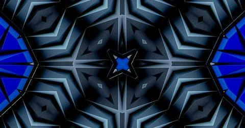 Modern Kaleidoscope Computer Generated Abstract Digital Pattern Background 스톡 일러스트