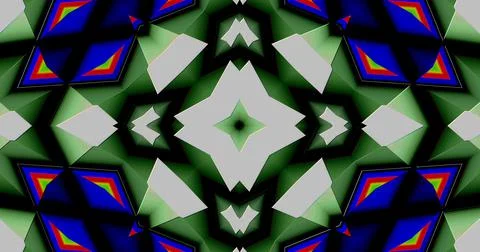 Modern Kaleidoscope Computer Generated Abstract Digital Pattern Background 스톡 일러스트