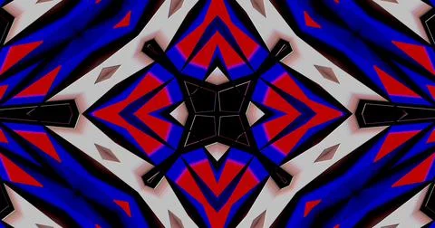 Modern Kaleidoscope Computer Generated Abstract Digital Pattern Background 스톡 일러스트