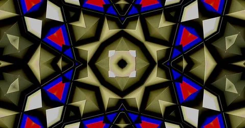 Modern Kaleidoscope Computer Generated Abstract Digital Pattern Background 스톡 일러스트