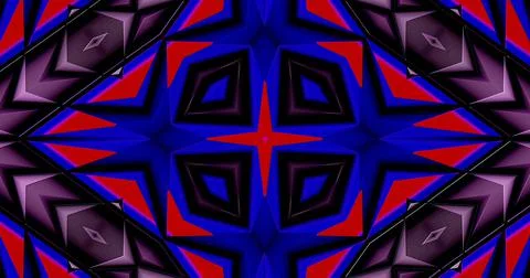 Modern Kaleidoscope Computer Generated Abstract Digital Pattern Background 스톡 일러스트