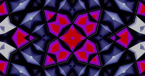 Modern Kaleidoscope Computer Generated Abstract Digital Pattern Background 스톡 일러스트