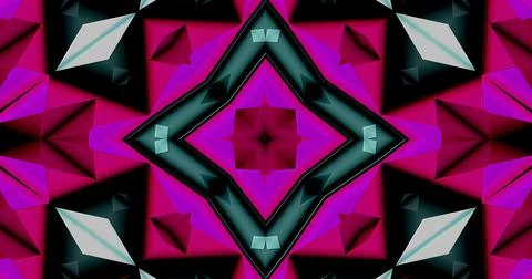 Modern Kaleidoscope Computer Generated Abstract Digital Pattern Background 스톡 일러스트
