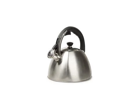 Modern kettle isolated on white background . Stock Photos