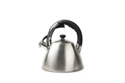 Modern kettle isolated on white background . Stock Photos