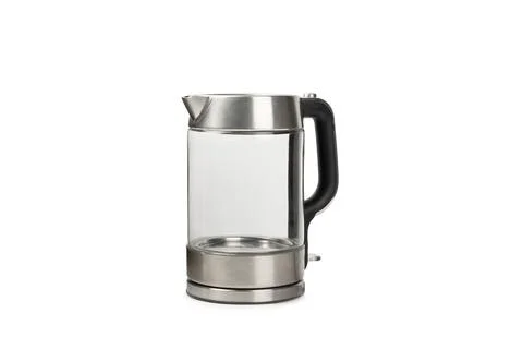 Modern kettle isolated on white background . Stock Photos
