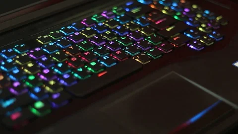 Modern keyboard with backlight Stock Footage 87135603