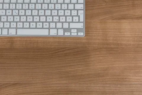 Modern keyboard on a desktop Stock Photos