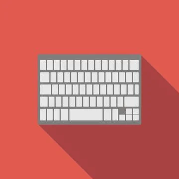 Modern keyboard flat icon Stock Illustration