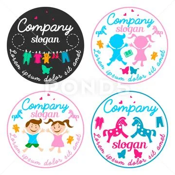 Modern Kindergarten logo ~ Clip Art ~ Download #104297079