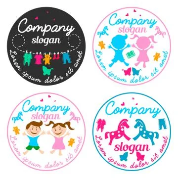 Modern Kindergarten logo Stock Illustration