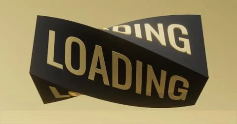 Modern Kinetic Typography, Loading text Stock Illustration
