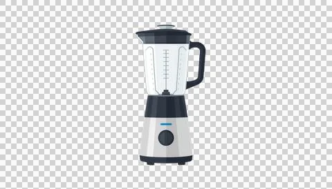 A modern kitchen blender with a clear jar and a white base. Stock Illustration