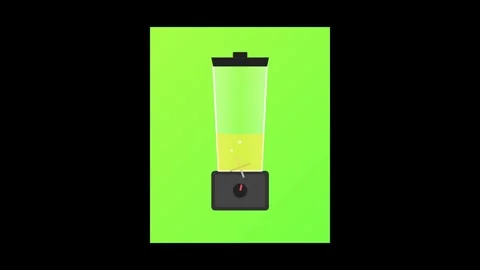 Modern Kitchen Blender Mixing Fresh Fruit Chunks with Rapidly Spinning Blad.. Stock Footage 346611801