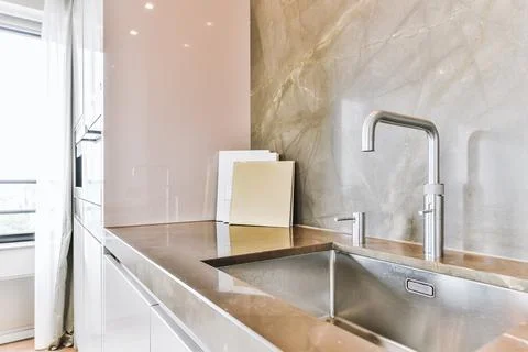 Modern kitchen design Stock Photos