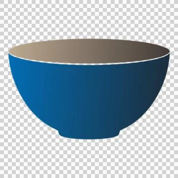 Modern kitchen essential: sleek blue mixing bowl. Stock Illustration