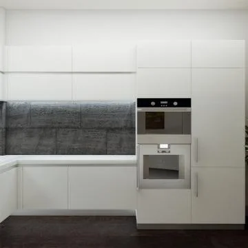 Modern kitchen house interior Stock Photos
