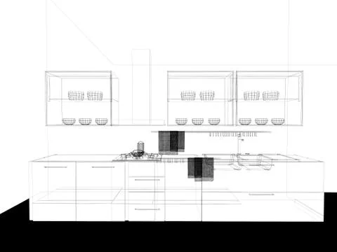 Modern kitchen Stock Illustration