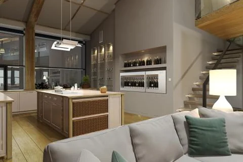 Modern Kitchen Stock Illustration