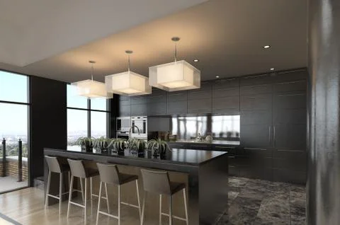 Modern Kitchen Stock Illustration