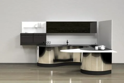 Modern kitchen Illustrazione stock