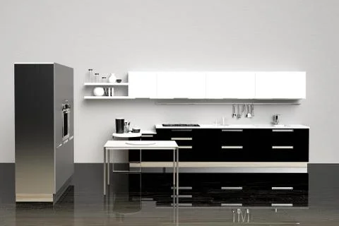 Modern kitchen Stock Illustration