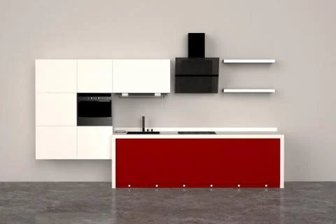 Modern kitchen Illustrazione stock