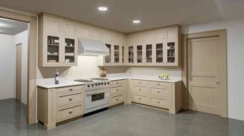 Modern Kitchen Interior Design. Stock Illustration