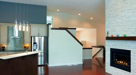 Modern kitchen interior design Stock Photos