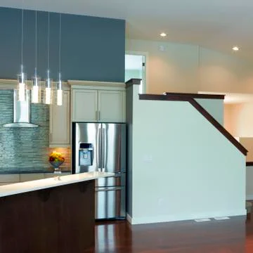 Modern kitchen interior design Stock Photos