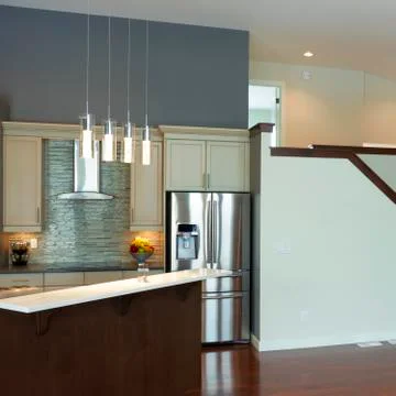 Modern kitchen interior design Stock Photos