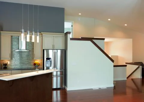 Modern kitchen interior design Stock Photos