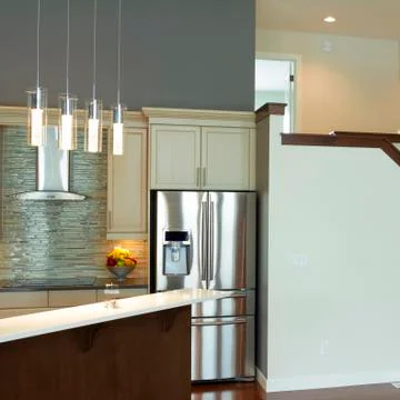 Modern kitchen interior design Stock Photos